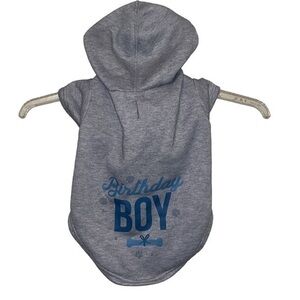 Novogratz Dog Shirt Birthday Boy Gray and Blue